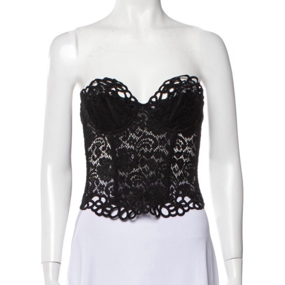 La Perla Black Lace Bra Bralet Corset Crop Top